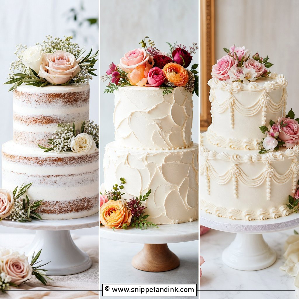 20 Non Fondant Wedding Cakes for Fresh Elegant Style