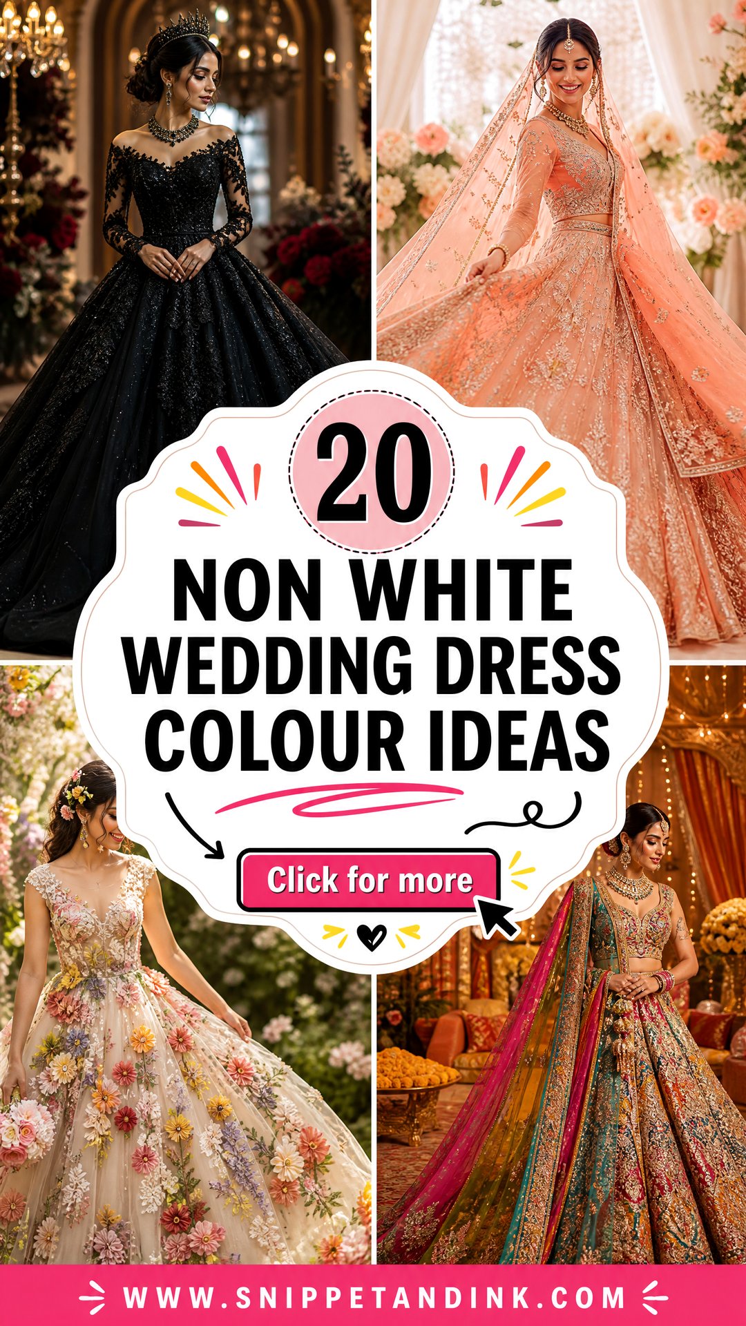 20 Non White Wedding Dress Colour Ideas for Bold Brides - 20 Non White Wedding Dress Colour Ideas for Bold Brides