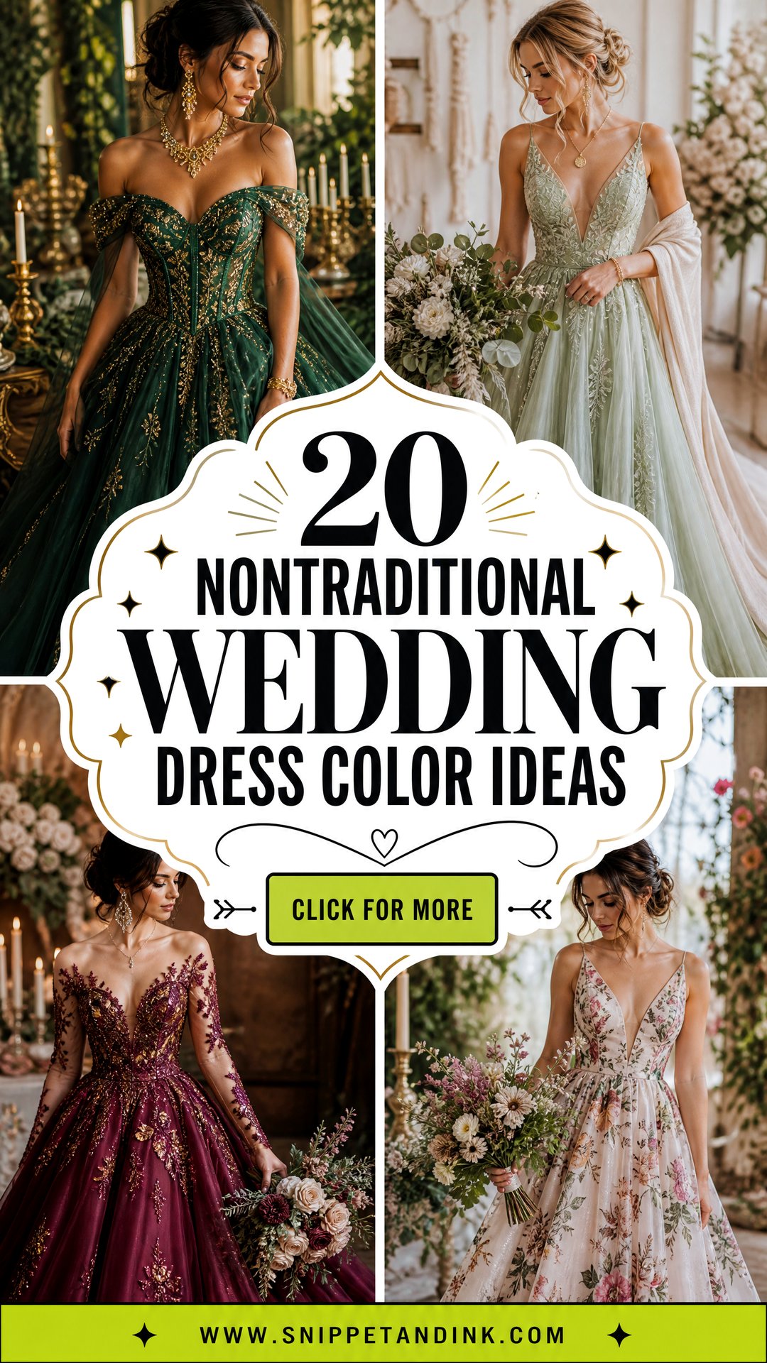20 Nontraditional Wedding Dress Color Ideas for Bold Brides - 20 Nontraditional Wedding Dress Color Ideas for Bold Brides