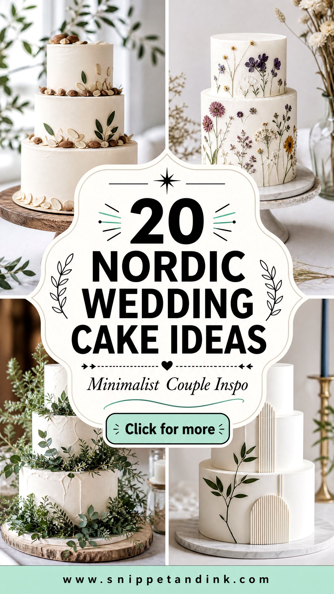 20 Nordic Wedding Cake Ideas for Minimalist Couples - 20 Nordic Wedding Cake Ideas for Minimalist Couples