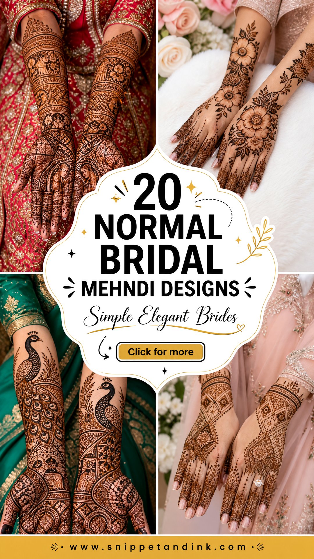 20 Normal Bridal Mehndi Designs for Simple Elegant Brides - 20 Normal Bridal Mehndi Designs for Simple Elegant Brides