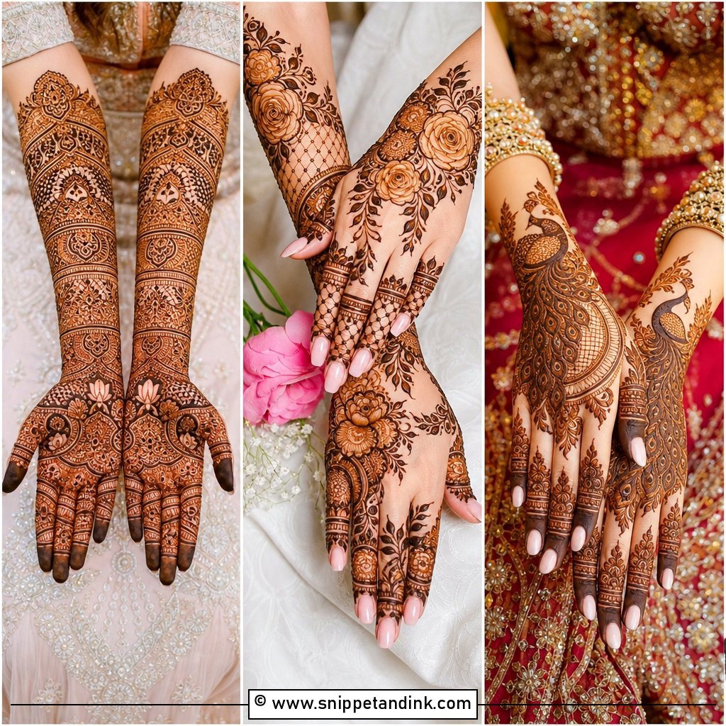 20 Normal Bridal Mehndi Designs for Simple Elegant Brides