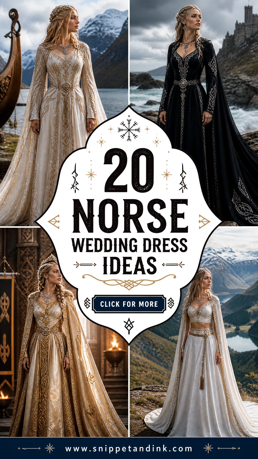 20 Norse Wedding Dress Ideas for Epic Viking-Inspired Brides - 20 Norse Wedding Dress Ideas for Epic Viking-Inspired Brides