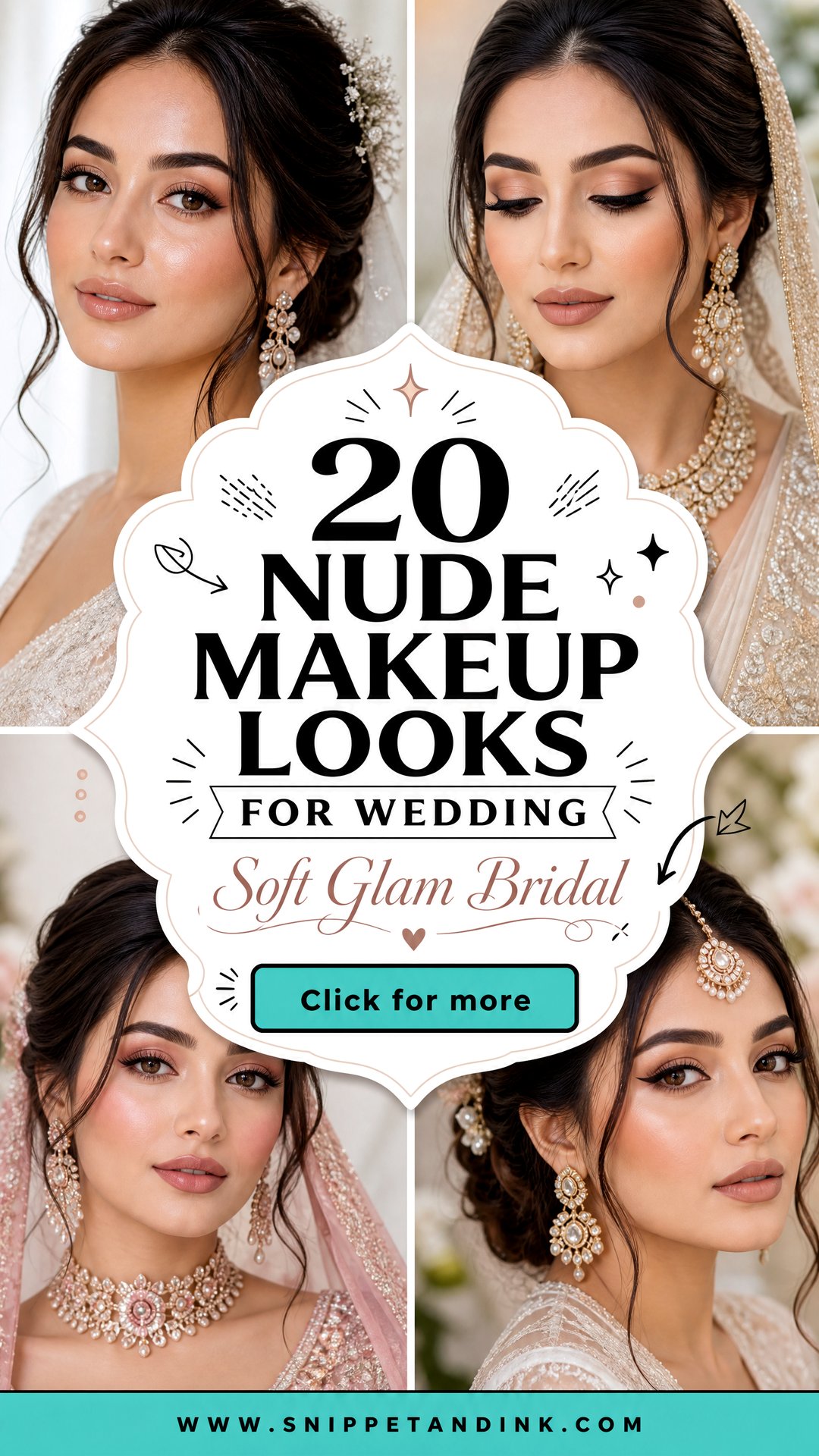20 Nude Makeup Looks for Wedding Soft Glam Bridal Ideas - 20 Nude Makeup Looks for Wedding: Soft Glam Bridal Ideas