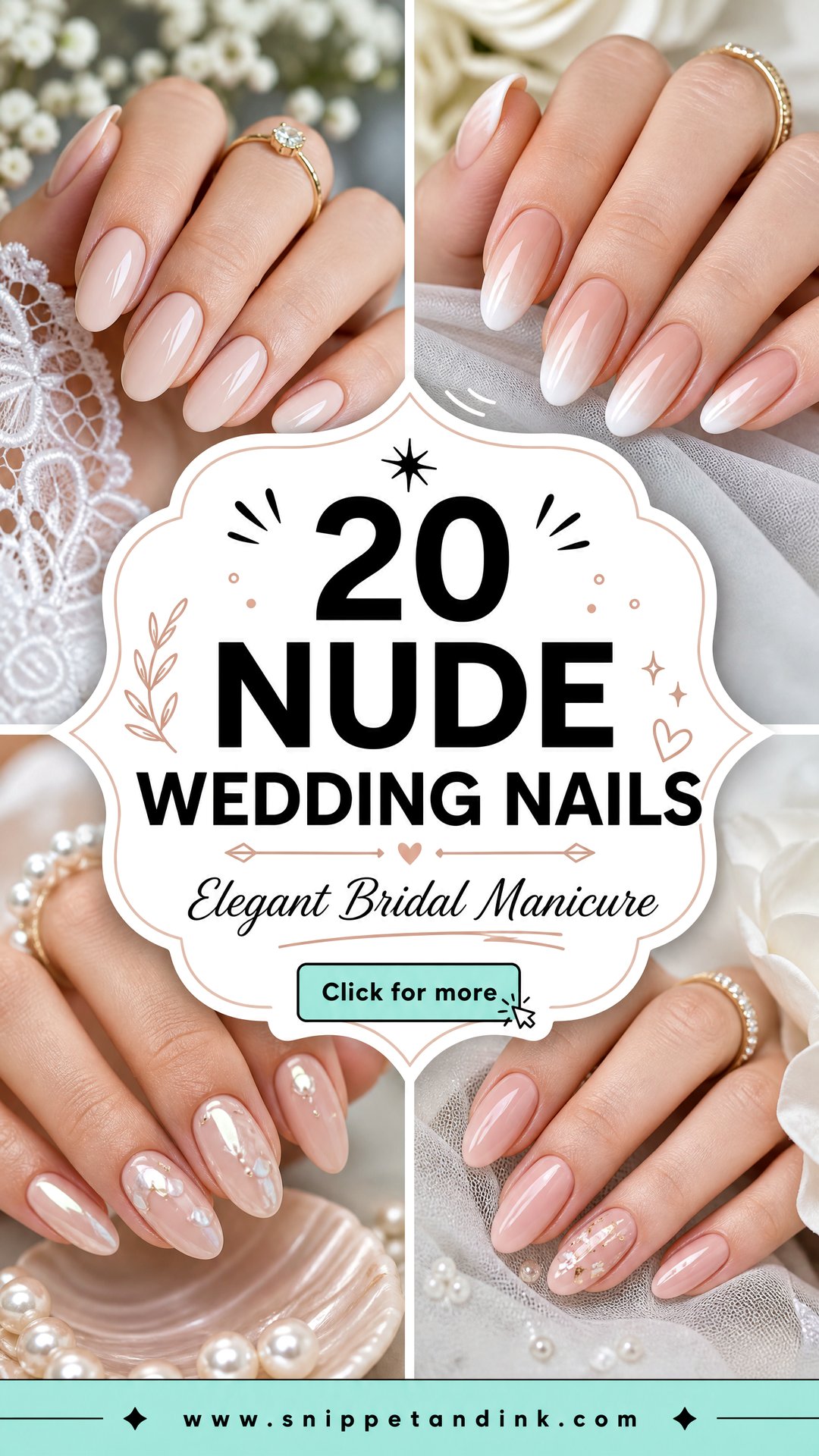 20 Nude Wedding Nails for Bride Elegant Manicure Ideas - 20 Nude Wedding Nails for Bride: Elegant Manicure Ideas