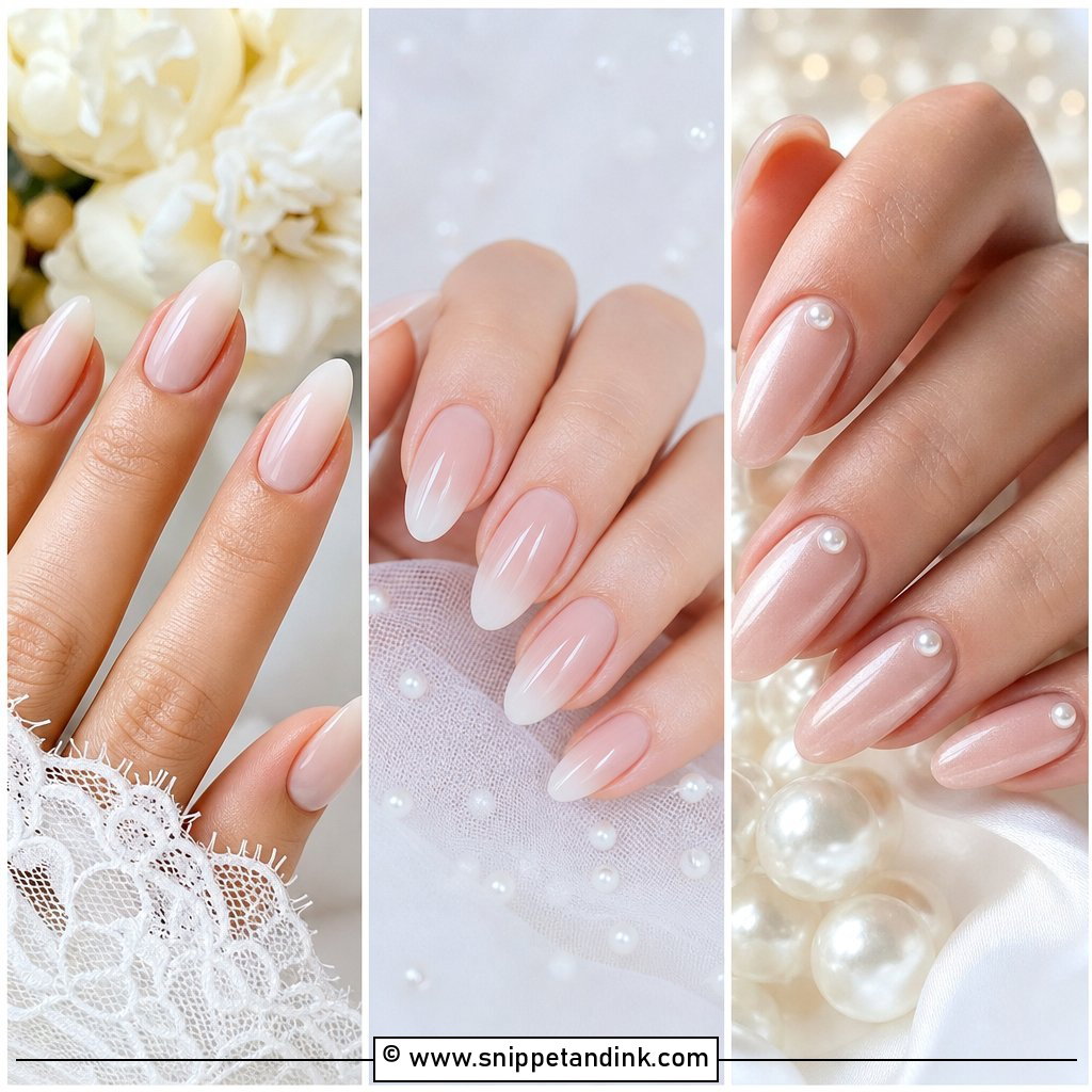 20 Nude Wedding Nails for Bride Elegant Manicure Ideas