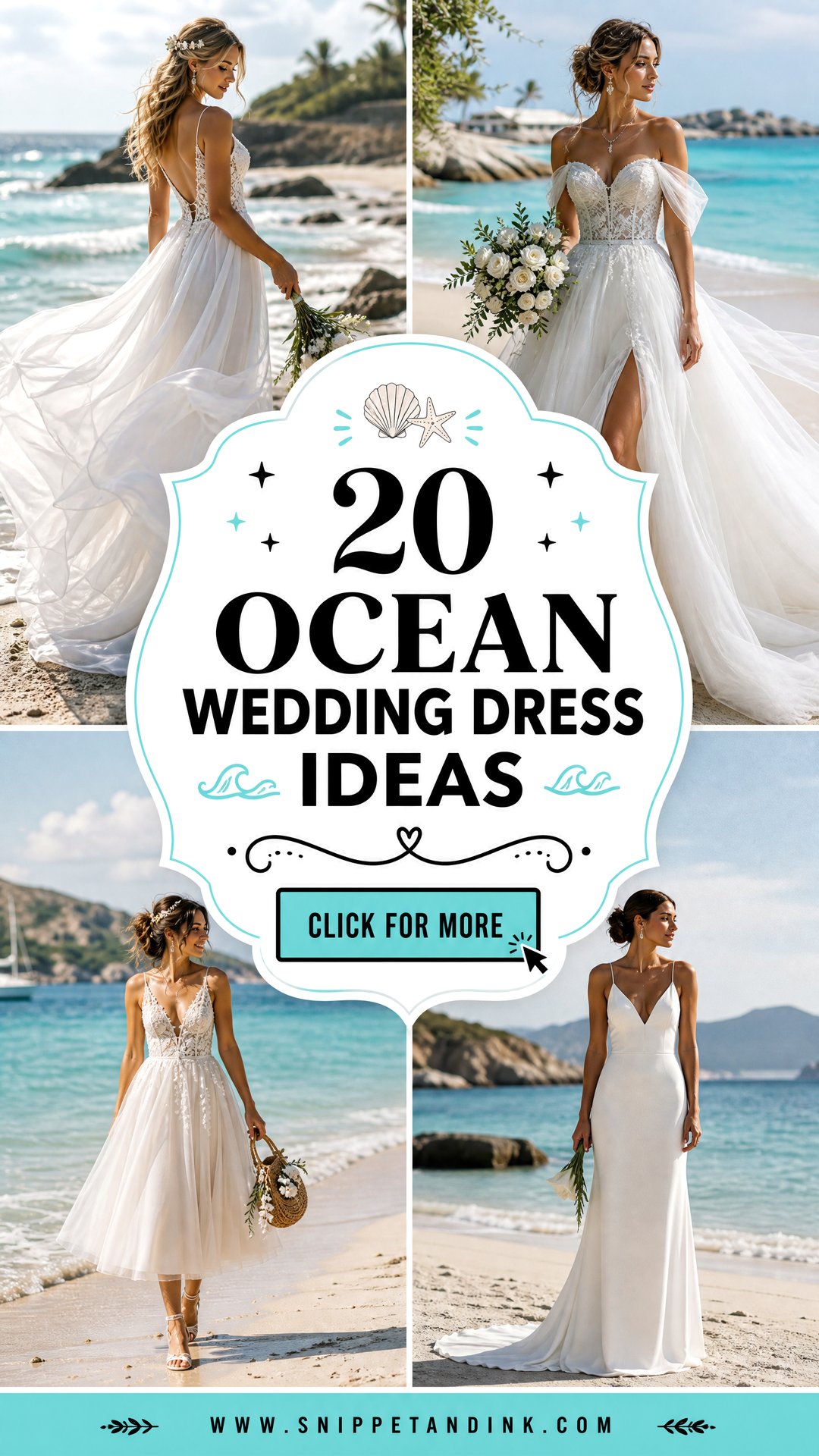 20 Ocean Wedding Dress Ideas for a Dreamy Coastal Bride - 20 Ocean Wedding Dress Ideas for a Dreamy Coastal Bride