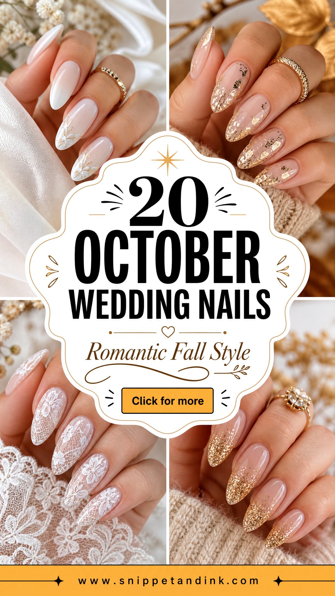 20 October Wedding Nails for Romantic Fall Bridal Style - 20 October Wedding Nails for Romantic Fall Bridal Style