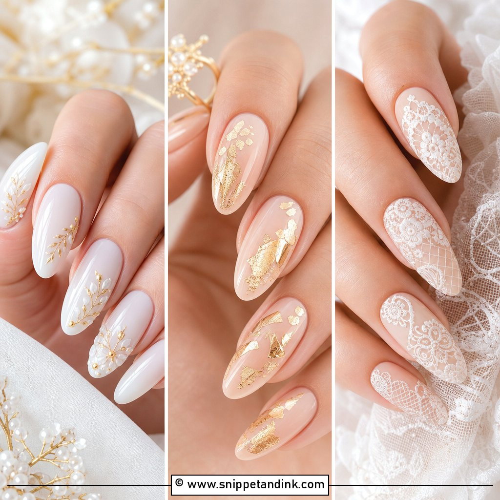 20 October Wedding Nails for Romantic Fall Bridal Style