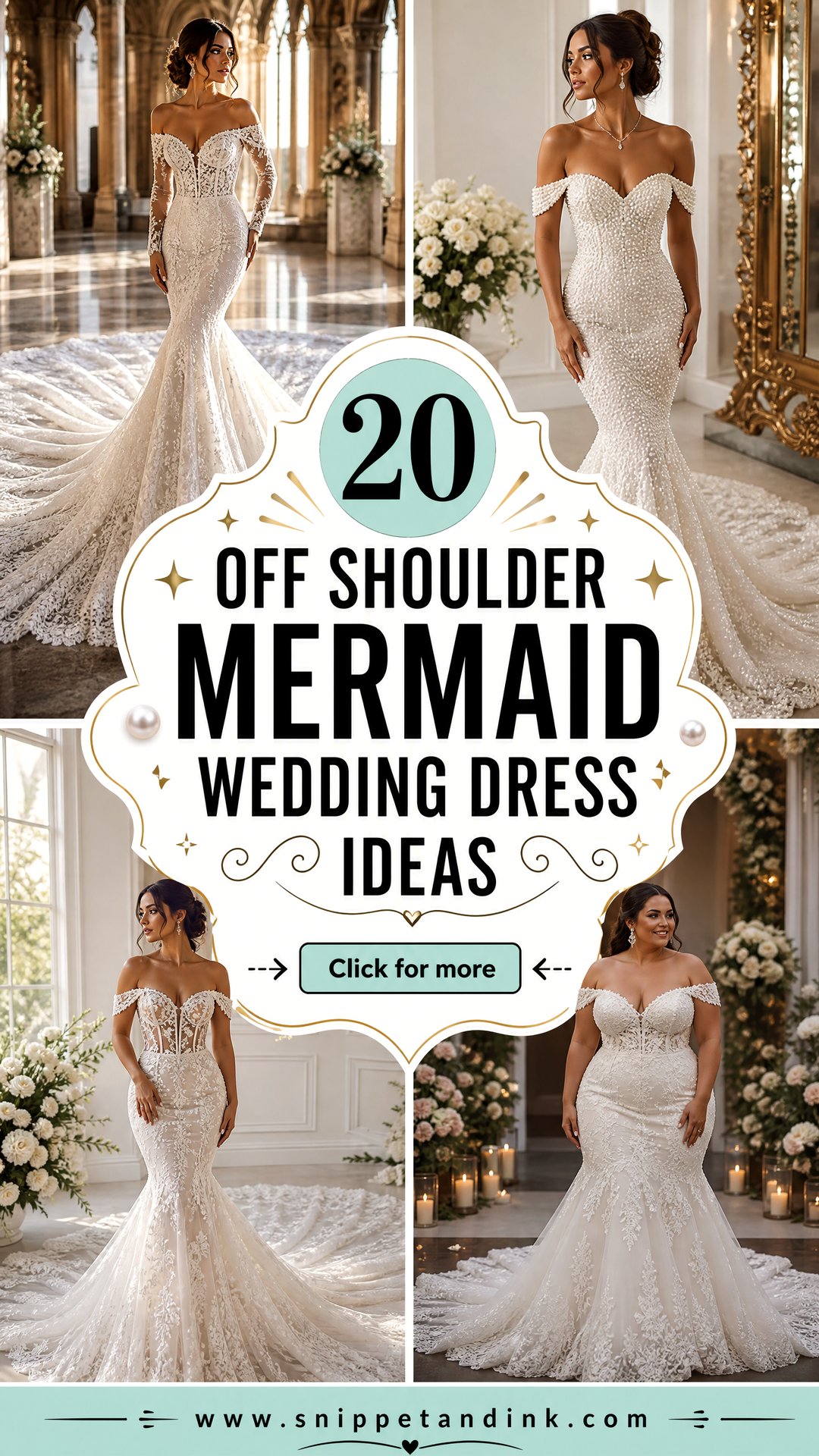 20 Off Shoulder Mermaid Wedding Dress Ideas That Sculpt and Wow - 20 Off Shoulder Mermaid Wedding Dress Ideas That Sculpt and Wow