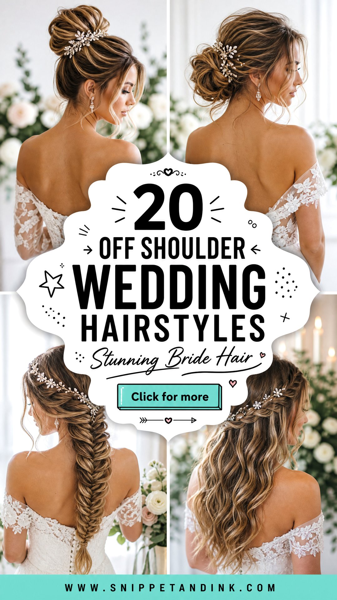 20 Off Shoulder Wedding Hairstyles for Stunning Brides - 20 Off Shoulder Wedding Hairstyles for Stunning Brides