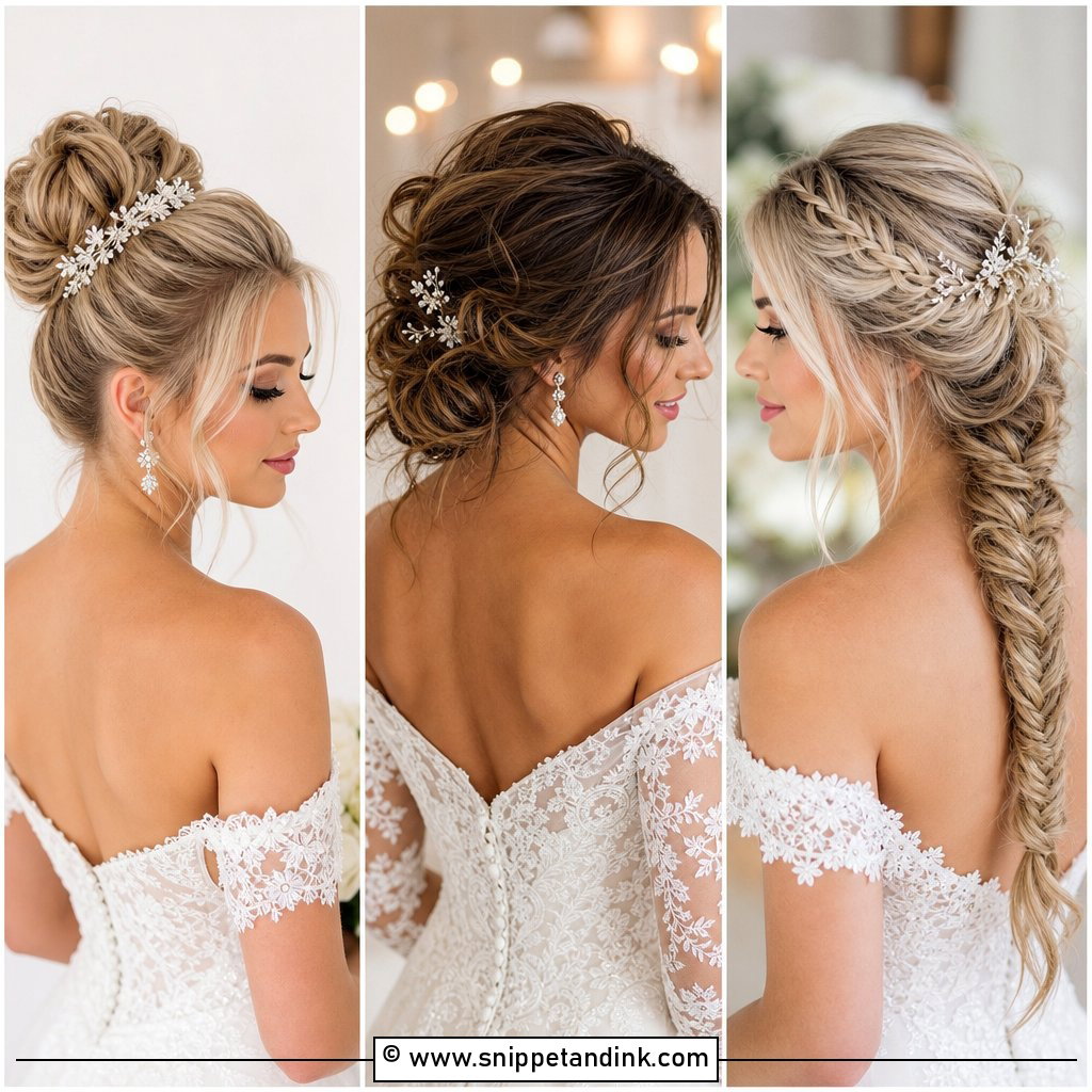 20 Off Shoulder Wedding Hairstyles for Stunning Brides