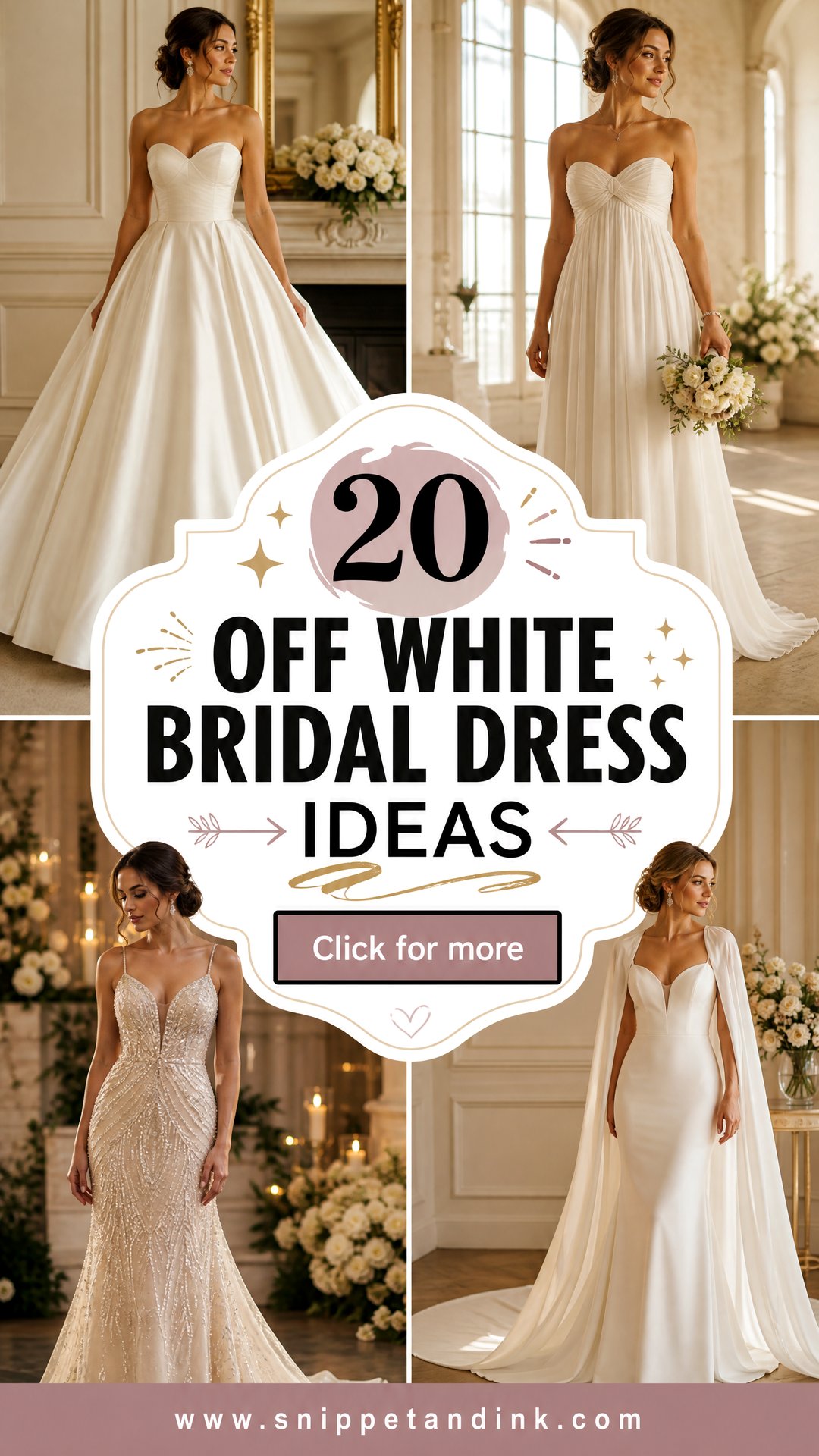 20 Off White Bridal Dress Ideas for Warm Elegant Bridal Style - 20 Off White Bridal Dress Ideas for Warm, Elegant Bridal Style