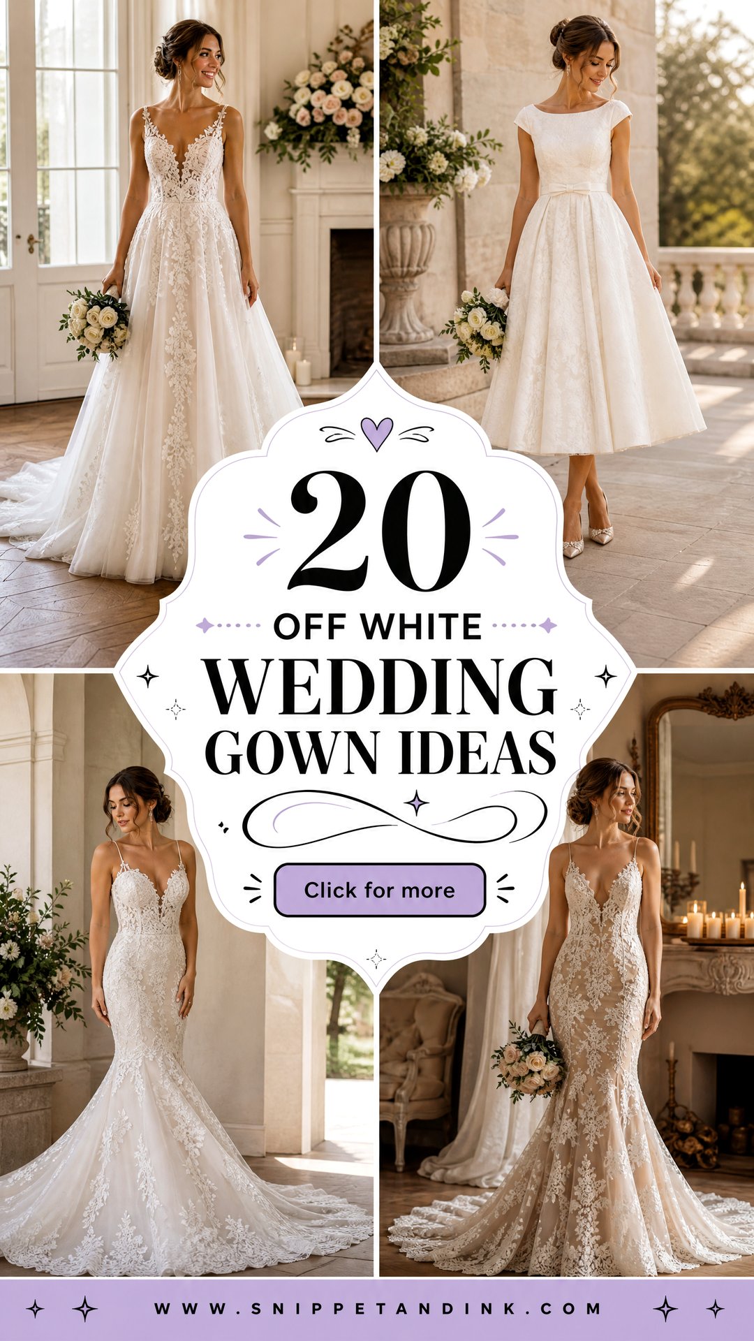 20 Off White Wedding Gown Ideas for Romantic Modern Brides - 20 Off White Wedding Gown Ideas for Romantic Modern Brides
