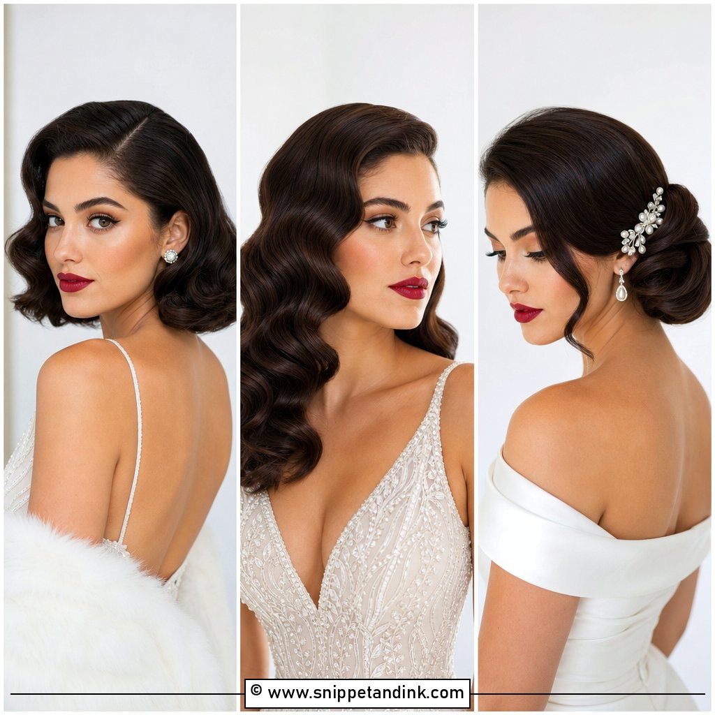 20 Old Hollywood Bridal Hair Ideas for Vintage Glam