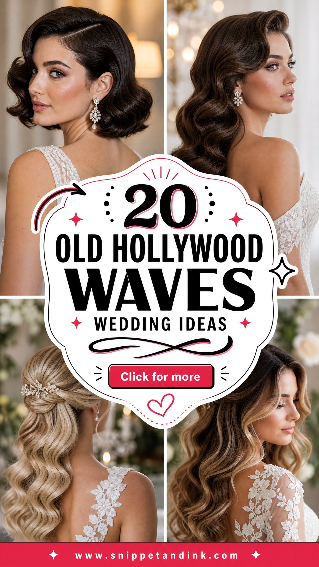 20 Old Hollywood Waves Wedding Ideas Timeless Bridal Hair - 20 Old Hollywood Waves Wedding Ideas: Timeless Bridal Hair
