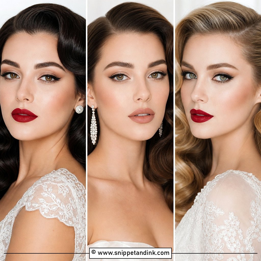 20 Old Hollywood Wedding Makeup Ideas for Glam Brides