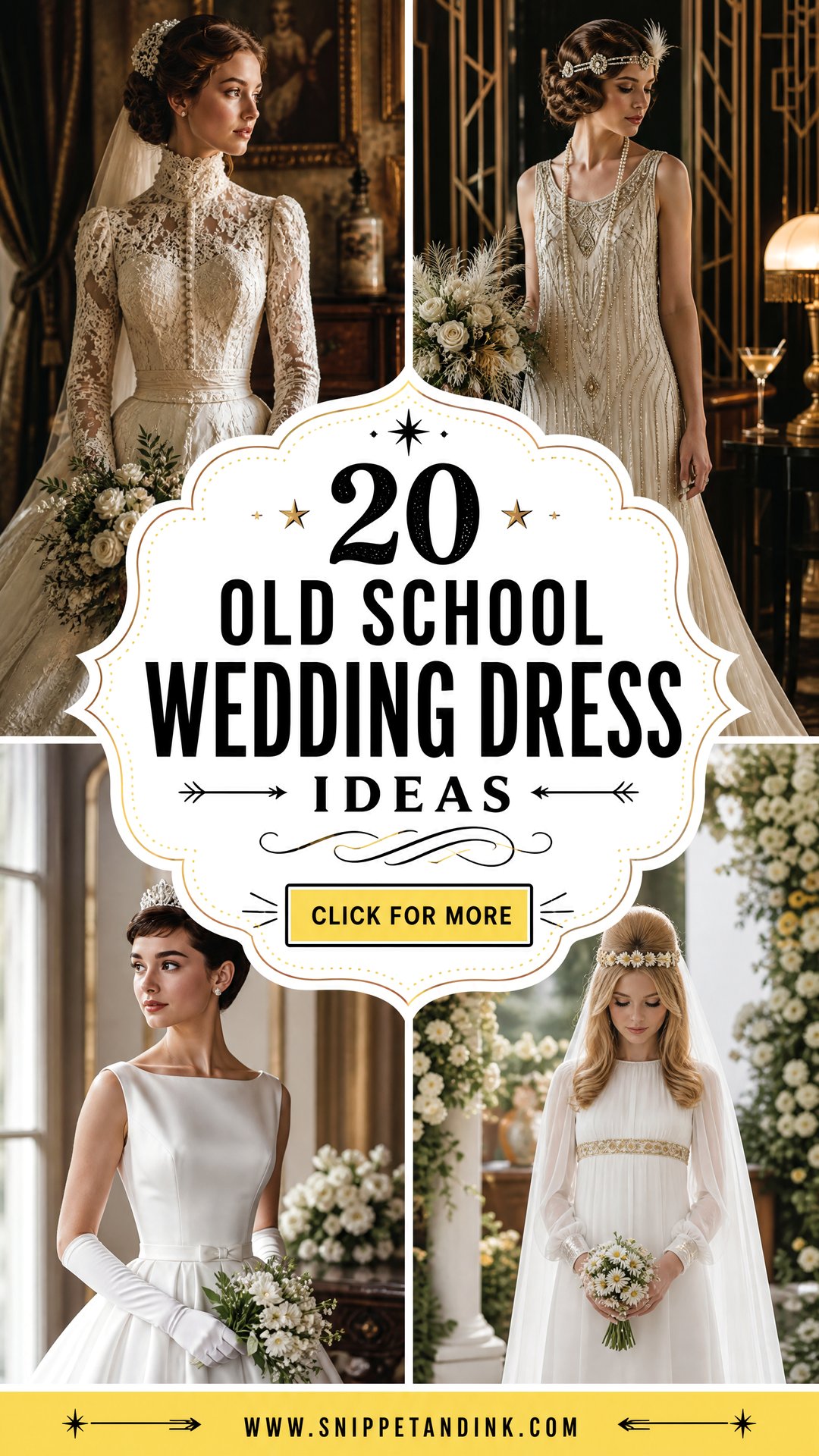 20 Old School Wedding Dress Ideas Vintage Bridal Style - 20 Old School Wedding Dress Ideas: Vintage Bridal Style
