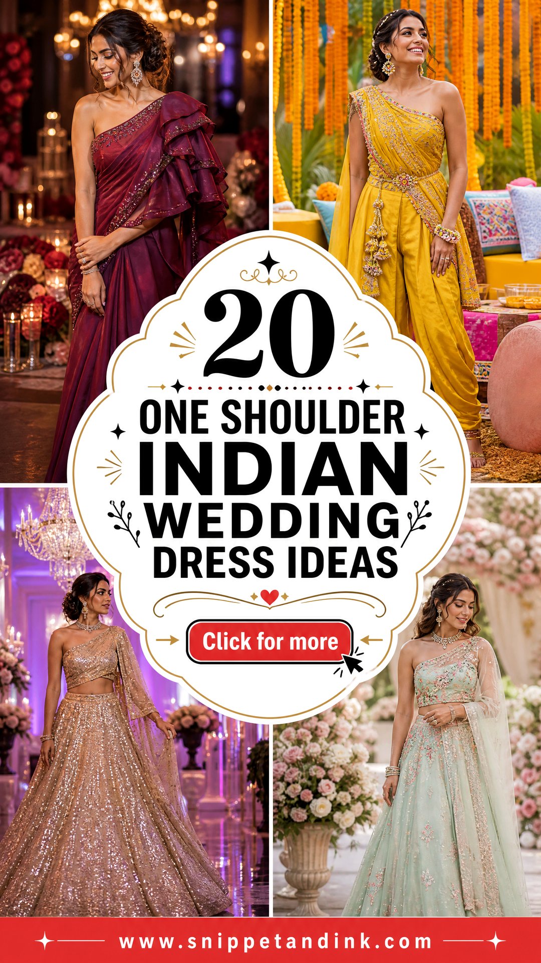 20 One Shoulder Indian Wedding Dress Ideas Elegant Bridal Looks - 20 One Shoulder Indian Wedding Dress Ideas: Elegant Bridal Looks