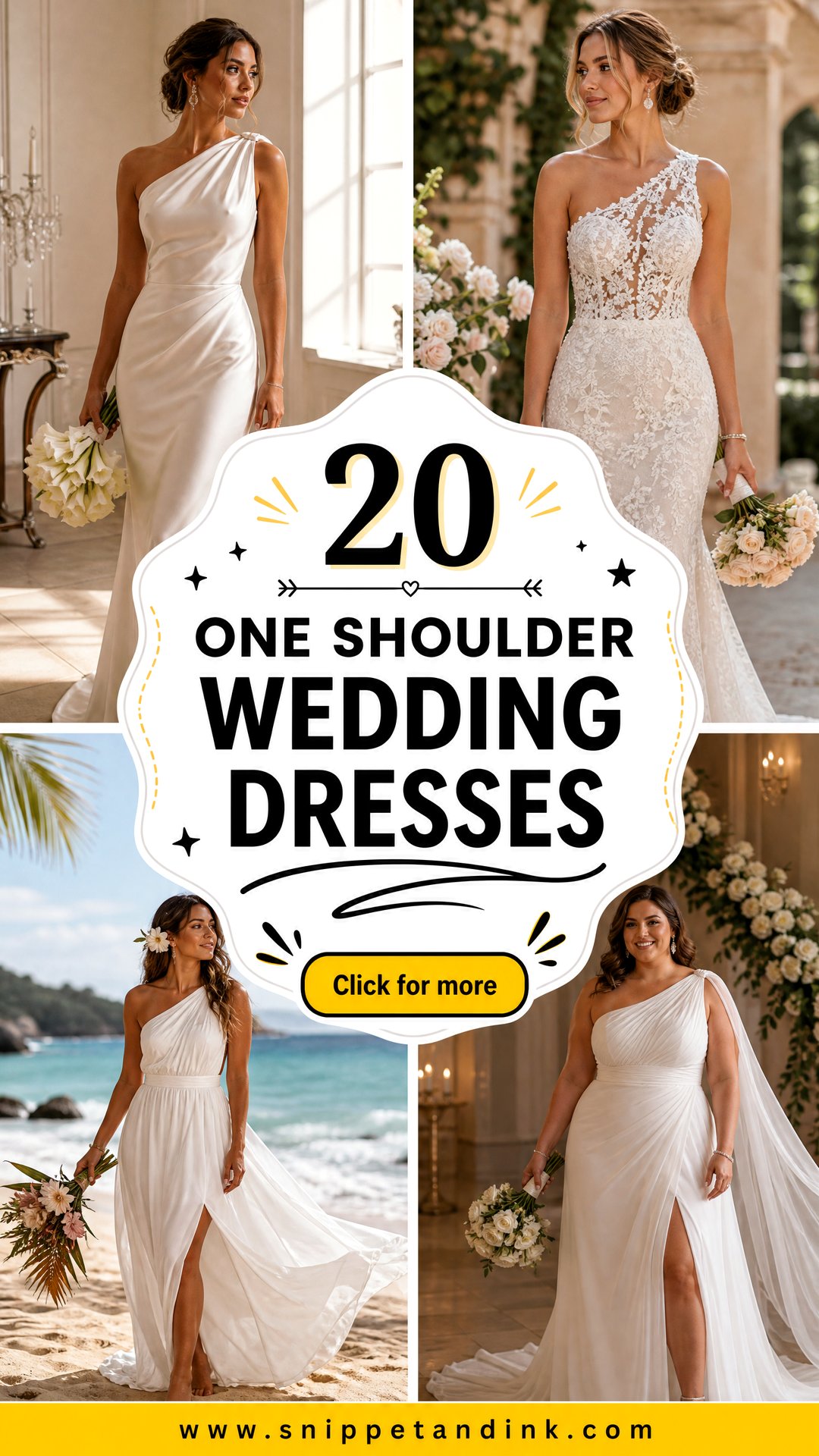 20 One Shoulder Wedding Dresses Striking Bridal Styles - 20 One Shoulder Wedding Dresses: Striking Bridal Styles