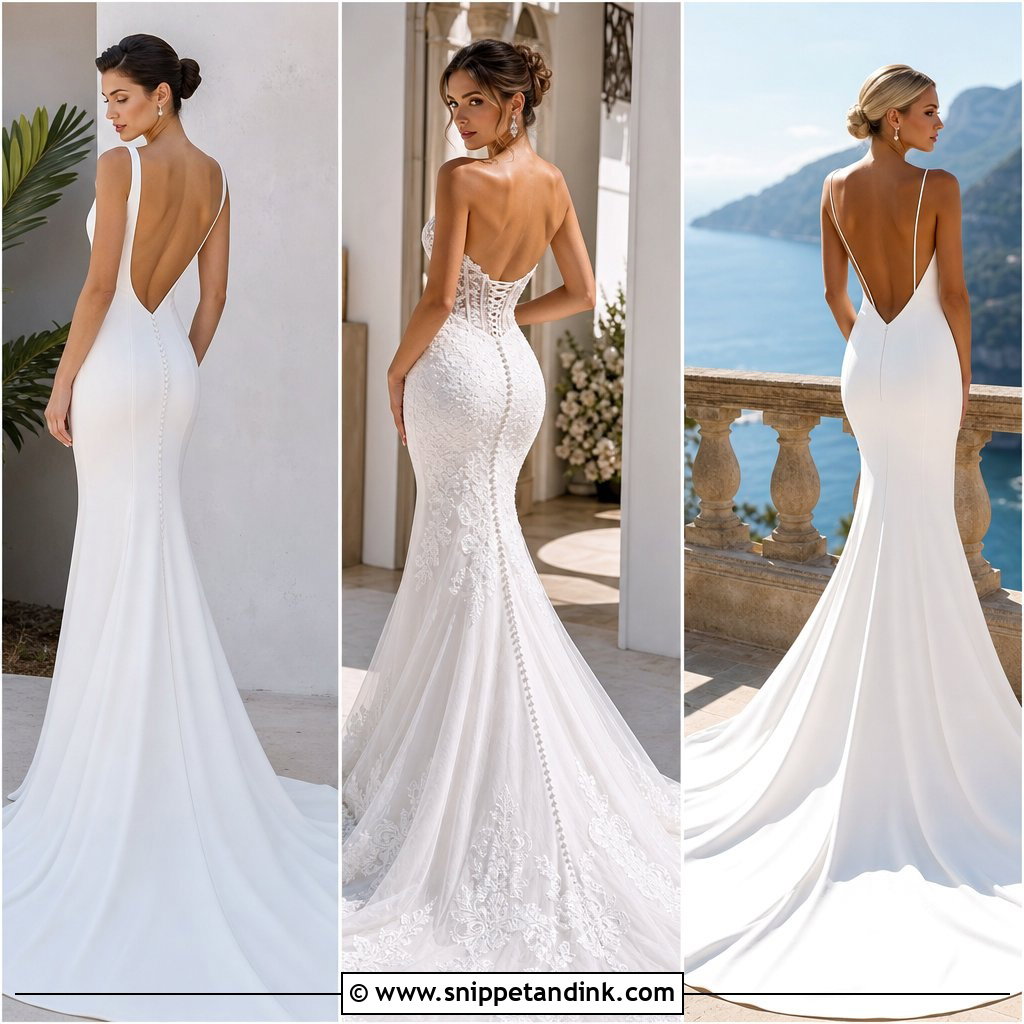 20 Open Back Mermaid Wedding Dress Ideas: Dramatic Bridal Style