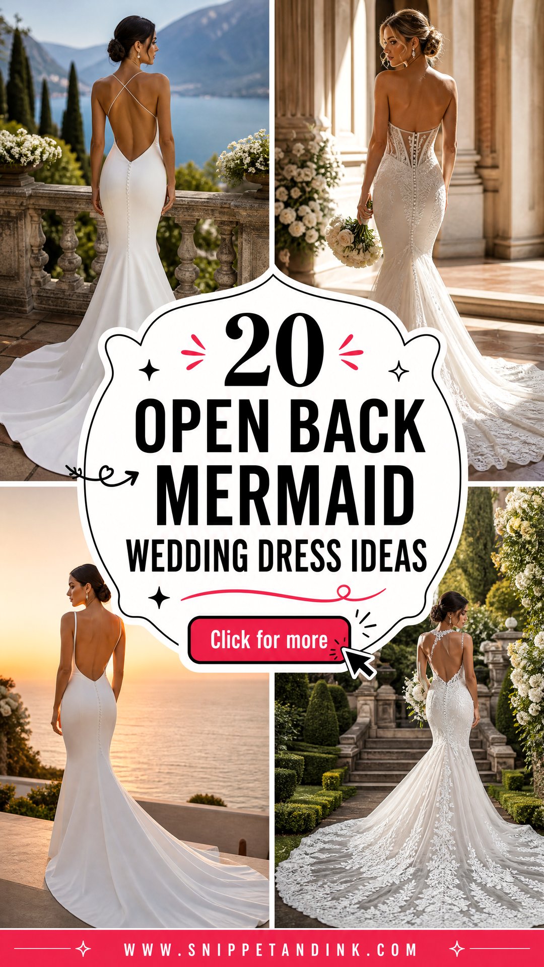 20 Open Back Mermaid Wedding Dress Ideas Dramatic Bridal Style - 20 Open Back Mermaid Wedding Dress Ideas: Dramatic Bridal Style