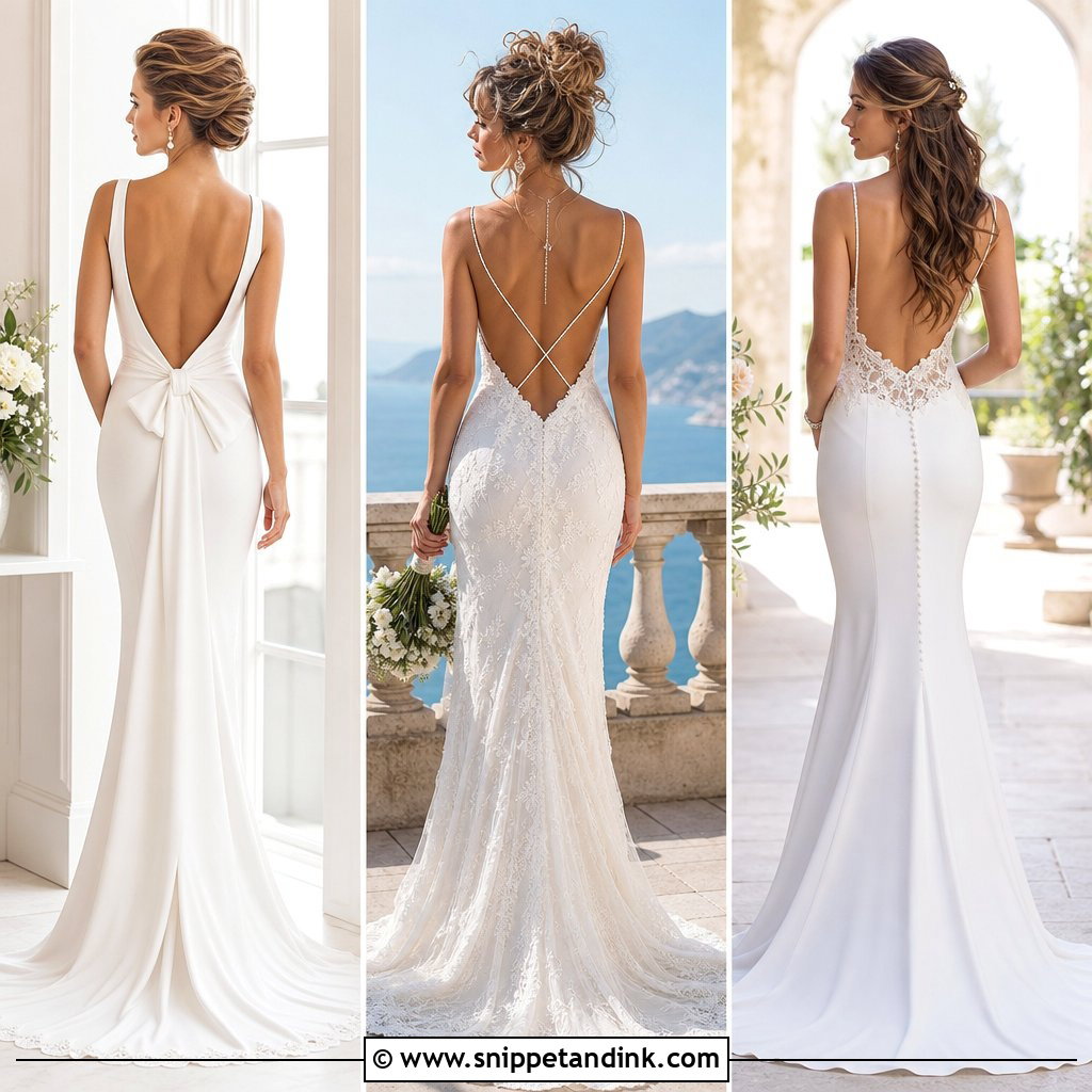 20 Open Back Wedding Dress Hairstyles: Chic Hair Pairings