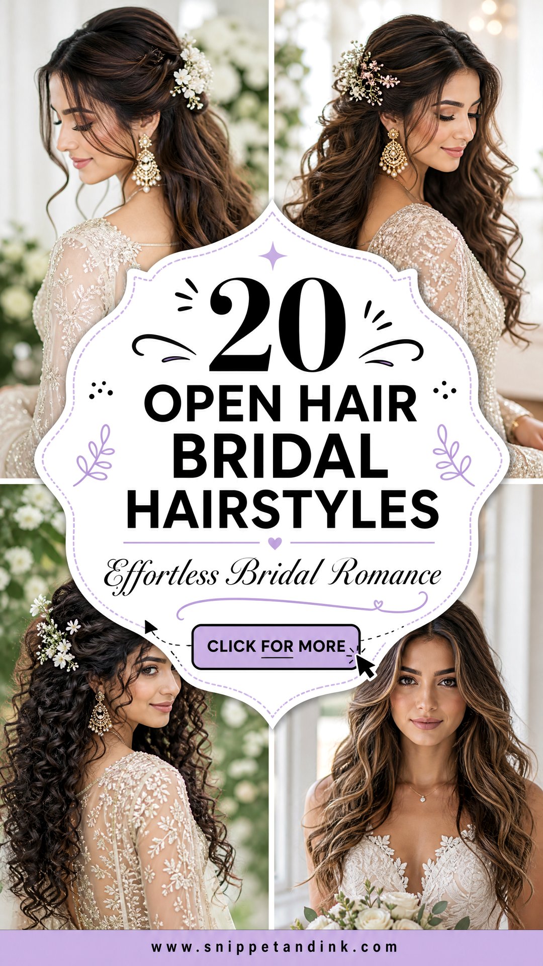 20 Open Hair Bridal Hairstyles for Effortless Romance - 20 Open Hair Bridal Hairstyles for Effortless Romance