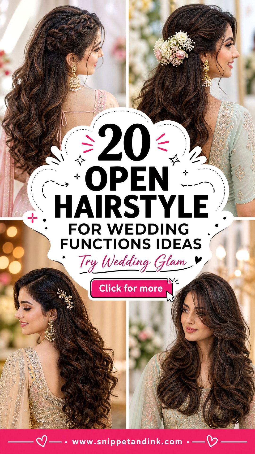 20 Open Hairstyle for Wedding Functions Ideas to Try - 20 Open Hairstyle for Wedding Functions Ideas to Try