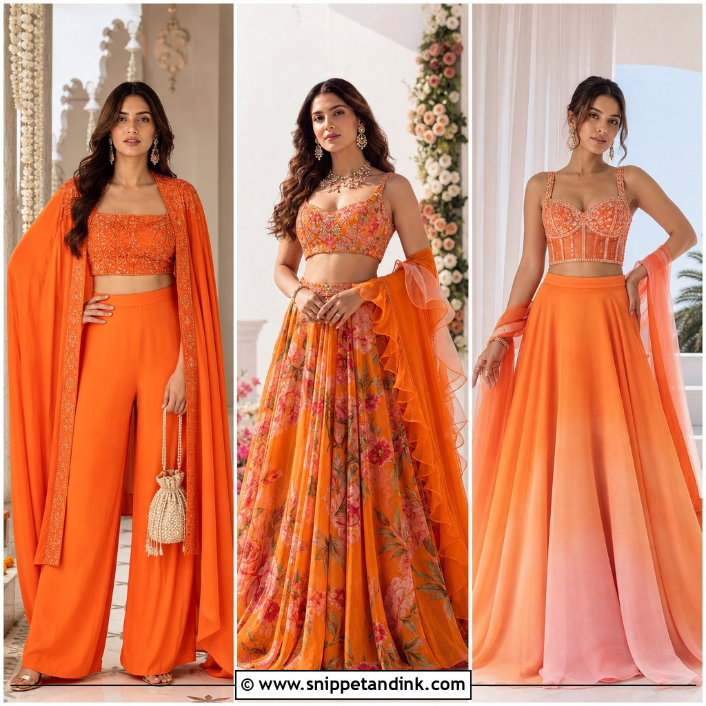 20 Orange Haldi Outfit for Bride Ideas: 2025 Style Guide