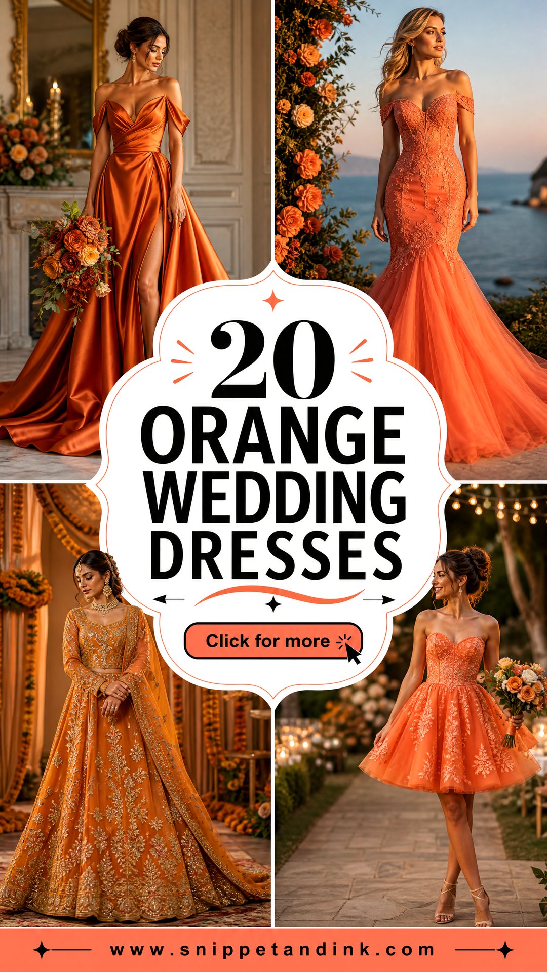 20 Orange Wedding Dresses Bold 2025 Styles for Modern Brides - 20 Orange Wedding Dresses: Bold 2025 Styles for Modern Brides