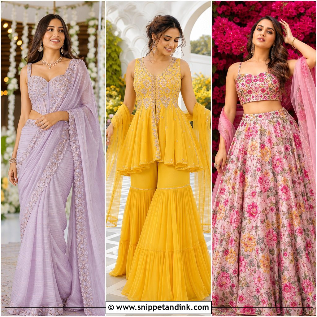 20 Outfits for Sangeet Indian Weddings Vibrant Style Picks