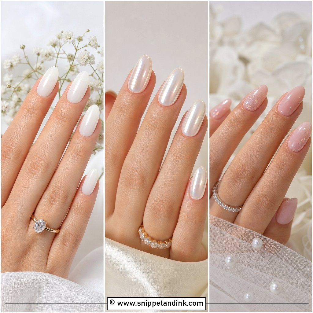 20 Oval Wedding Nails for a Chic Timeless Bridal Look