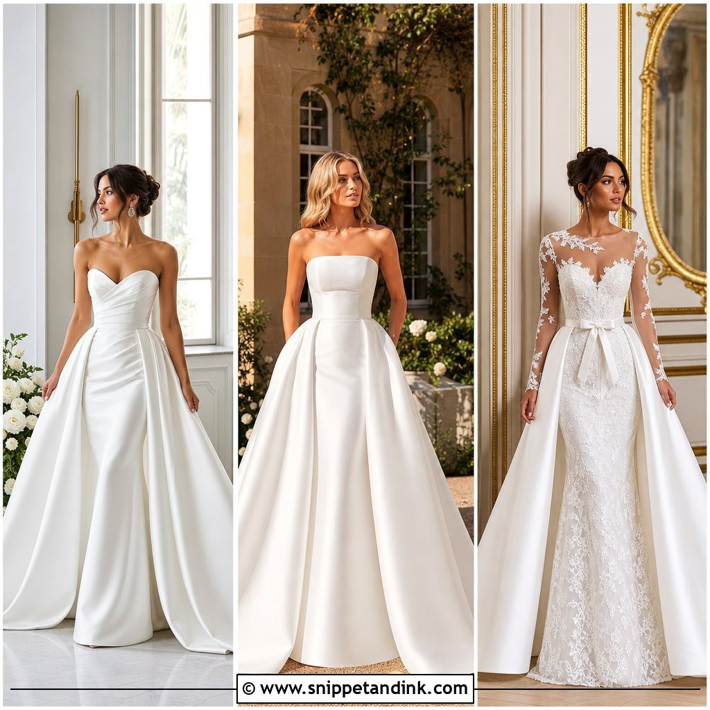 20 Over Skirt Wedding Dress Ideas for a Dreamy Bridal Look