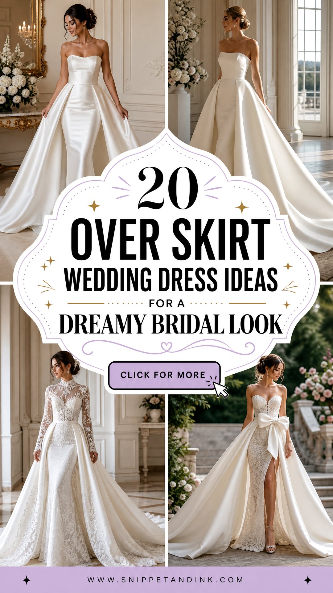 20 Over Skirt Wedding Dress Ideas for a Dreamy Bridal Look - 20 Over Skirt Wedding Dress Ideas for a Dreamy Bridal Look