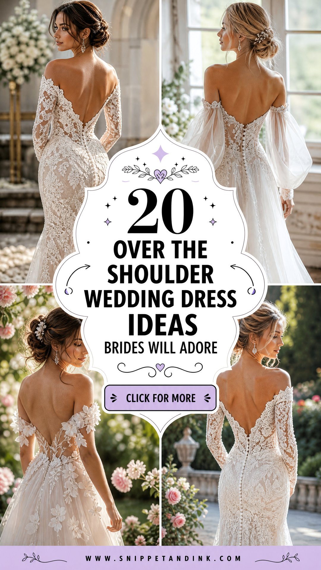 20 Over the Shoulder Wedding Dress Ideas Brides Will Adore - 20 Over the Shoulder Wedding Dress Ideas Brides Will Adore