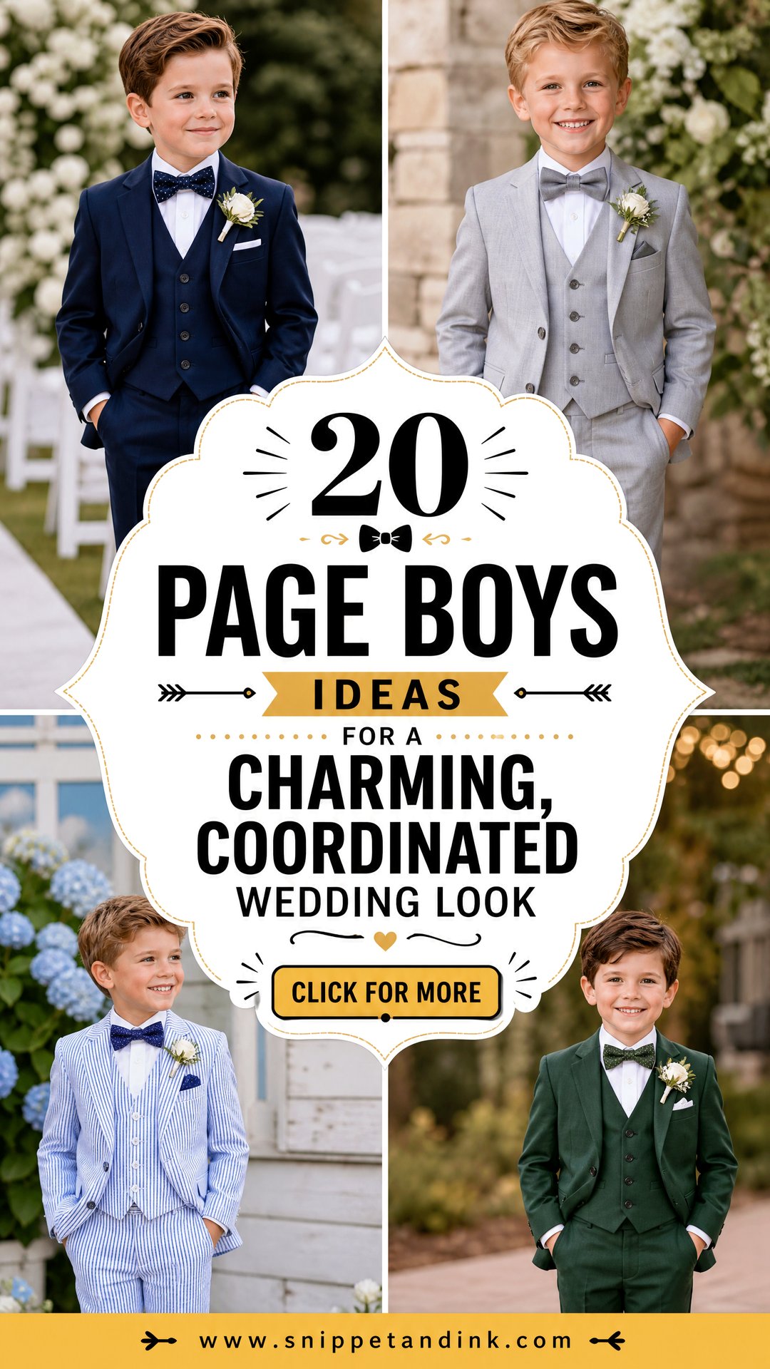 20 Page Boys Ideas for a Charming Coordinated Wedding Look - 20 Page Boys Ideas for a Charming, Coordinated Wedding Look