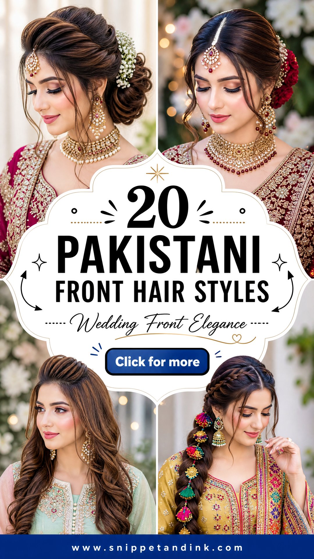 20 Pakistani Front Hair Styles for Wedding Elegance - 20 Pakistani Front Hair Styles for Wedding Elegance