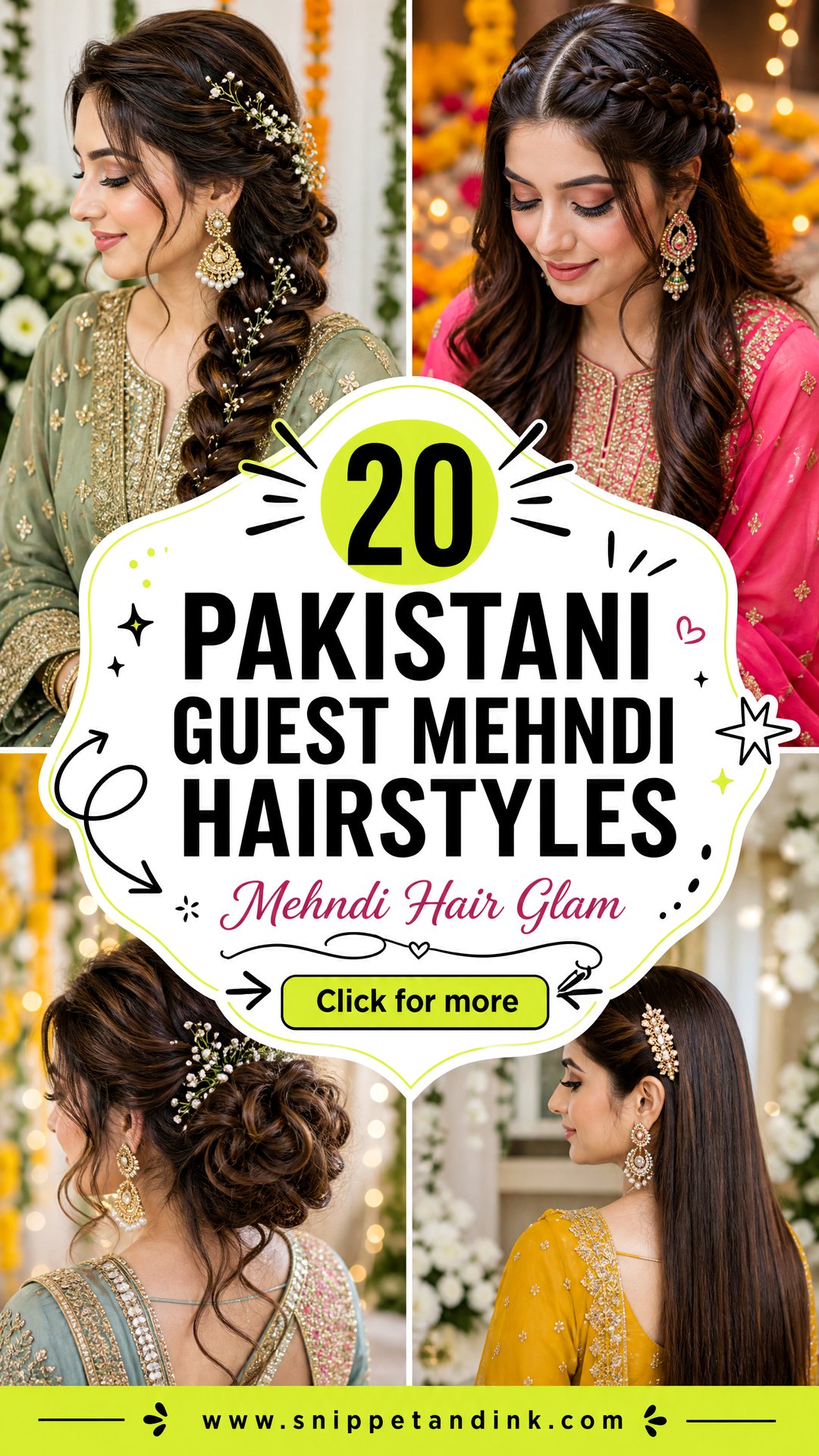 20 Pakistani Guest Mehndi Hairstyles For Wedding Glam - 20 Pakistani Guest Mehndi Hairstyles For Wedding Glam