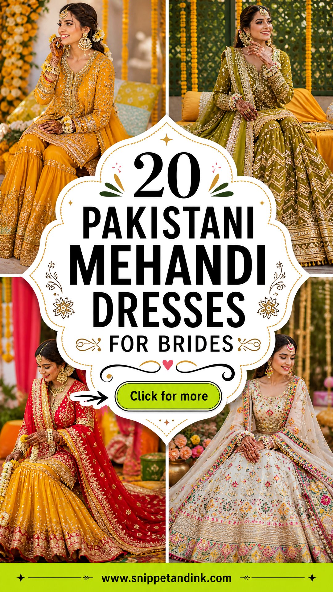 20 Pakistani Mehandi Dresses for Brides Festive Style Picks - 20 Pakistani Mehandi Dresses for Brides: Festive Style Picks