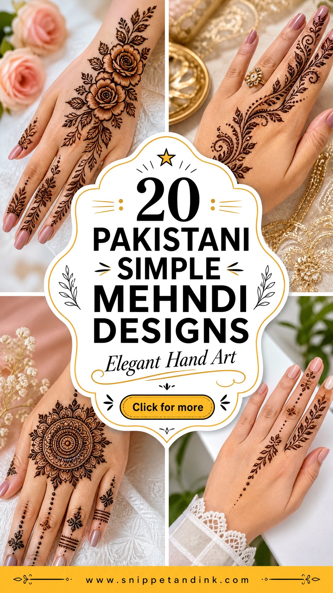 20 Pakistani Simple Mehndi Designs For Elegant Hands - 20 Pakistani Simple Mehndi Designs For Elegant Hands