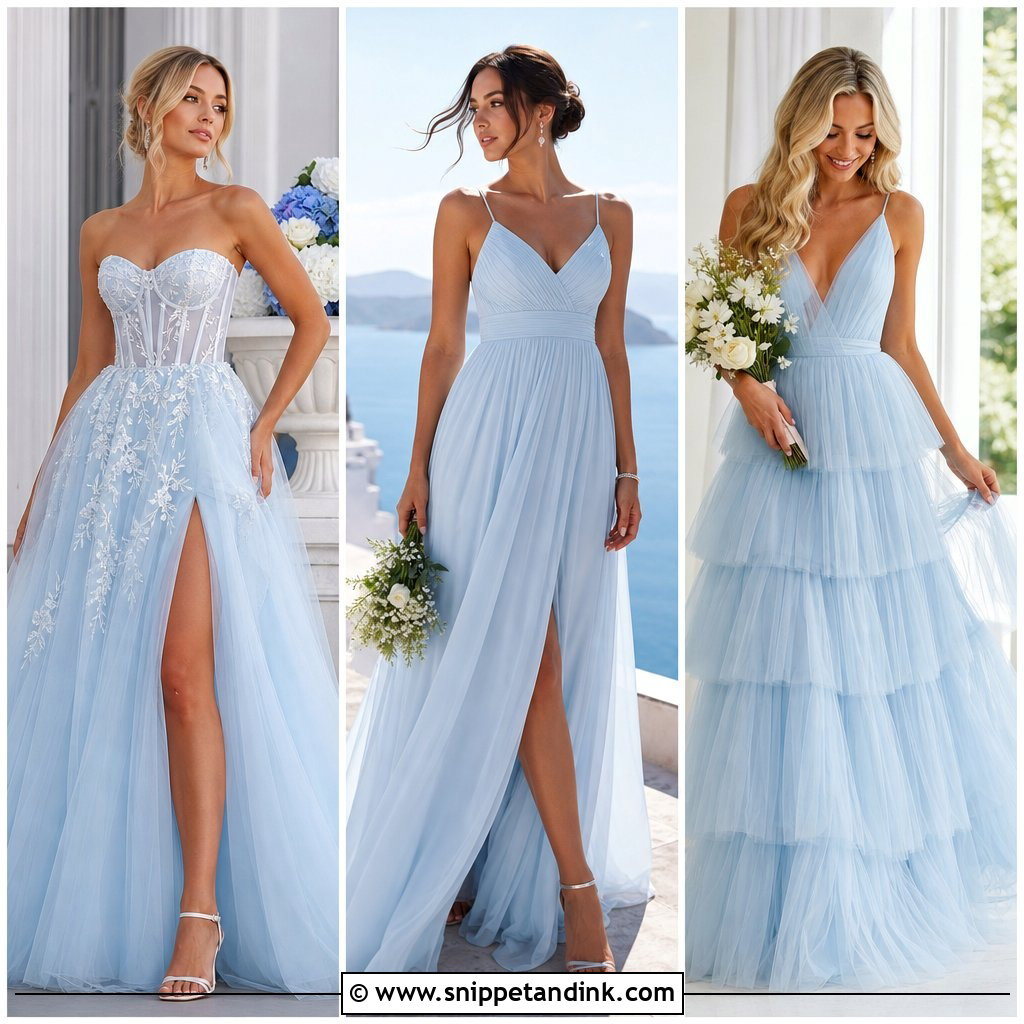 20 Pale Blue Wedding Dress Ideas for a Dreamy Bridal Look