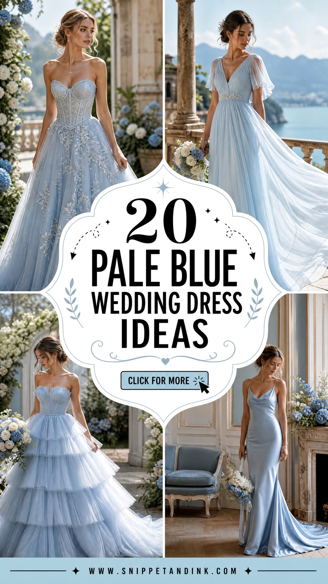 20 Pale Blue Wedding Dress Ideas for a Dreamy Bridal Look - 20 Pale Blue Wedding Dress Ideas for a Dreamy Bridal Look