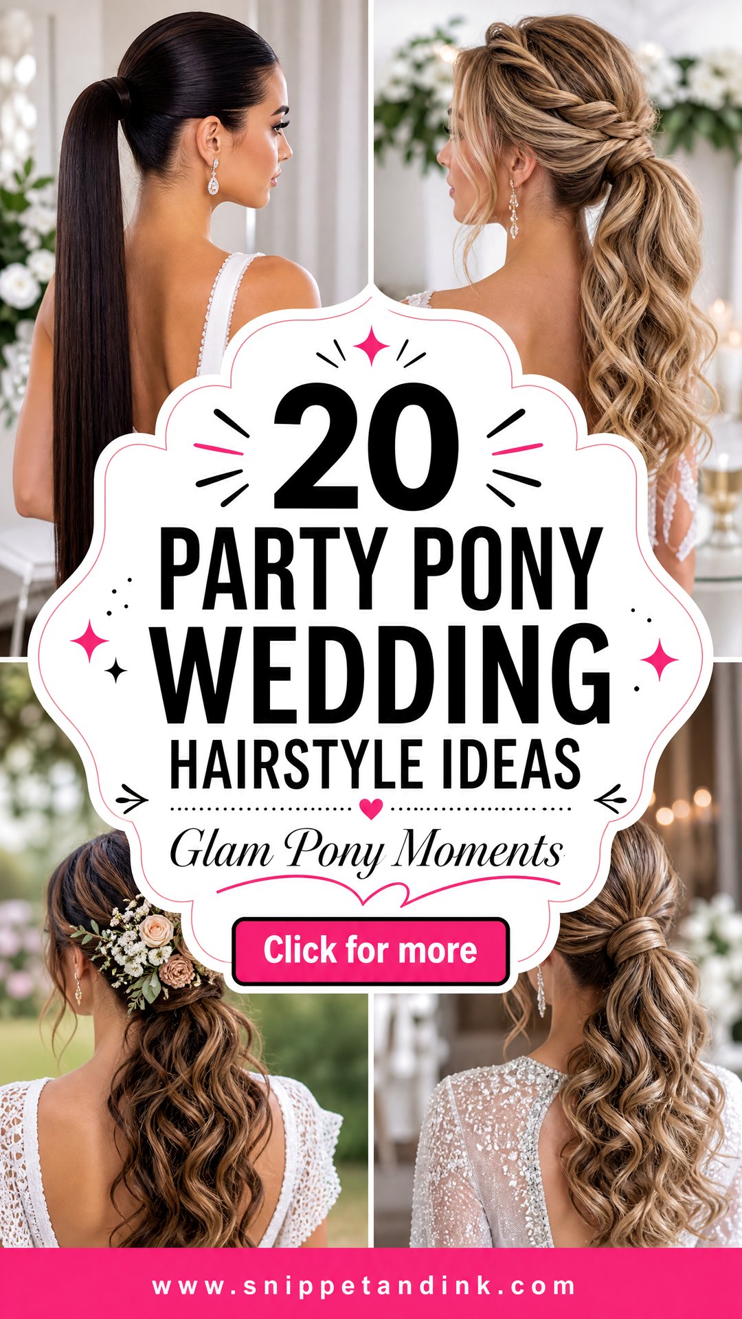 20 Party Pony Wedding Hairstyle Ideas for Glam Receptions - 20 Party Pony Wedding Hairstyle Ideas for Glam Receptions