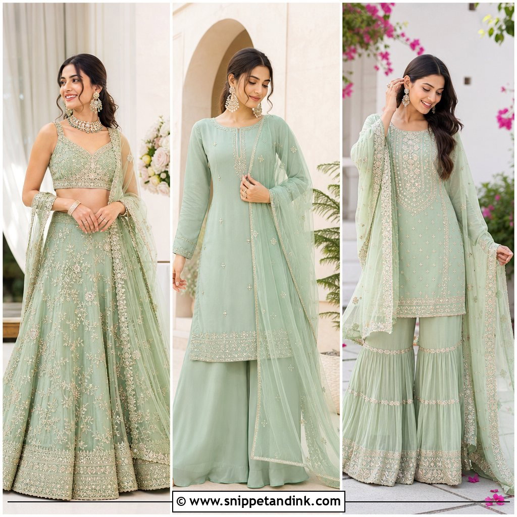 20 Pastel Green Indian Dress Ideas for Elegant Wedding Guests