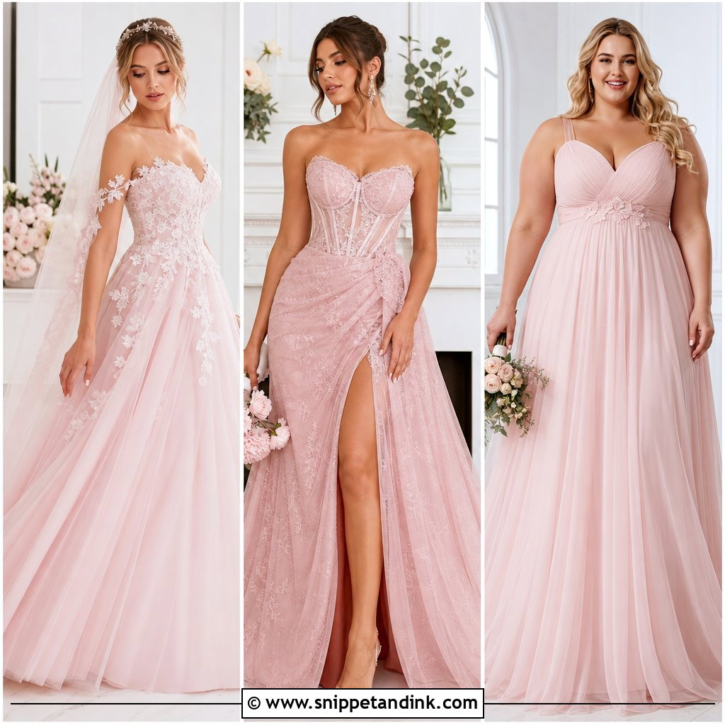 20 Pastel Pink Wedding Dress Ideas for Modern Romantic Brides