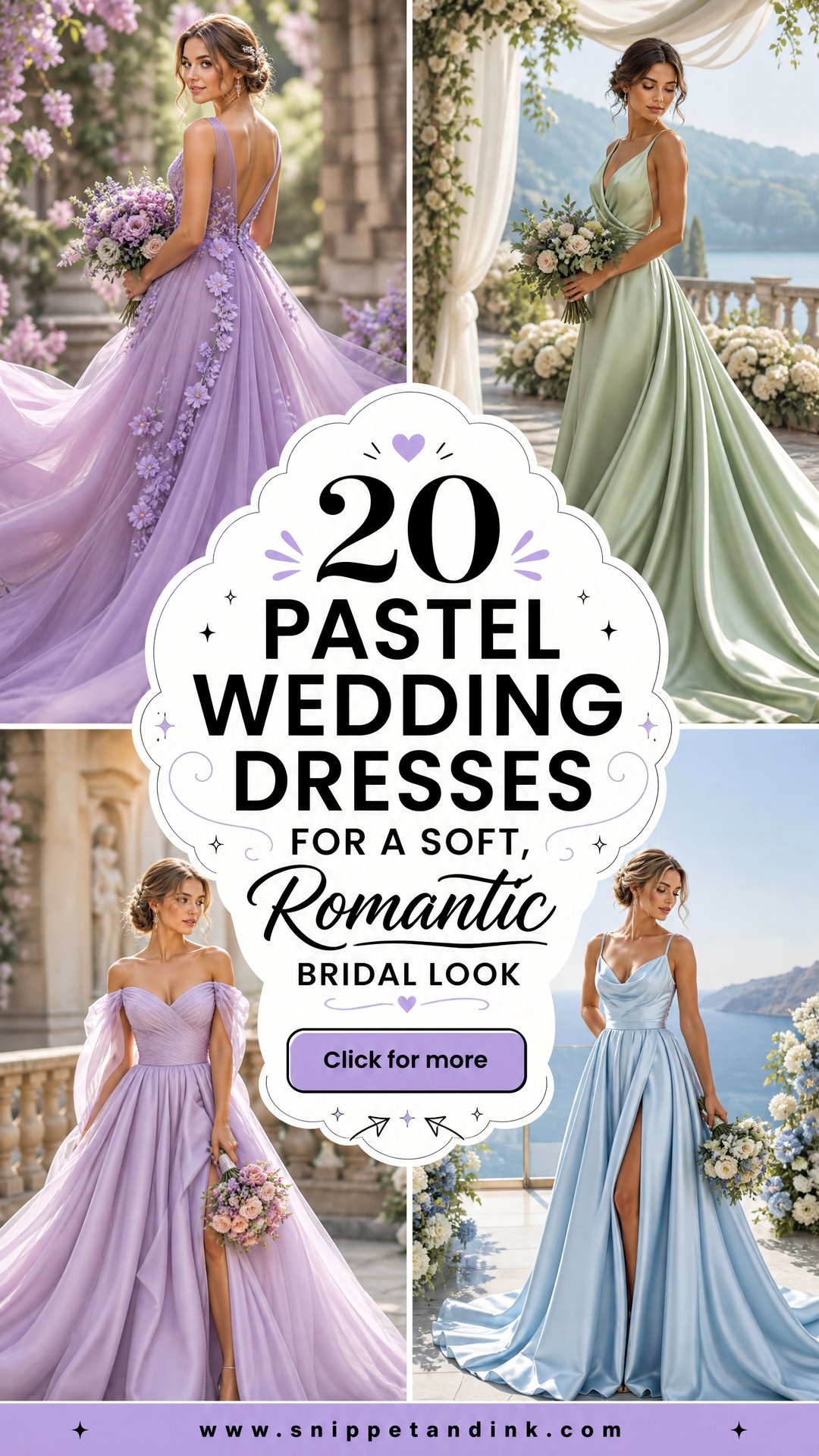 20 Pastel Wedding Dresses for a Soft Romantic Bridal Look - 20 Pastel Wedding Dresses for a Soft, Romantic Bridal Look