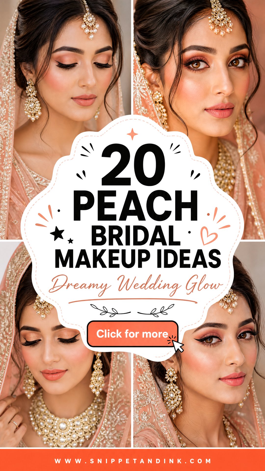 20 Peach Bridal Makeup Ideas for a Dreamy Wedding Glow - 20 Peach Bridal Makeup Ideas for a Dreamy Wedding Glow