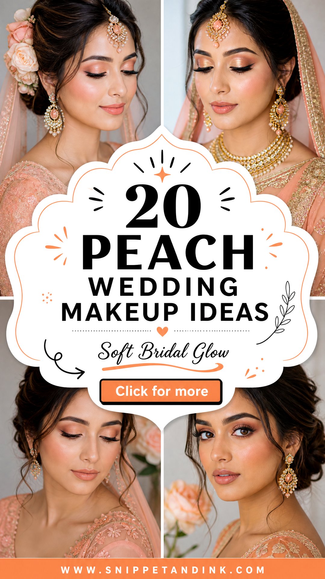 20 Peach Wedding Makeup Ideas for a Soft Bridal Glow - 20 Peach Wedding Makeup Ideas for a Soft Bridal Glow
