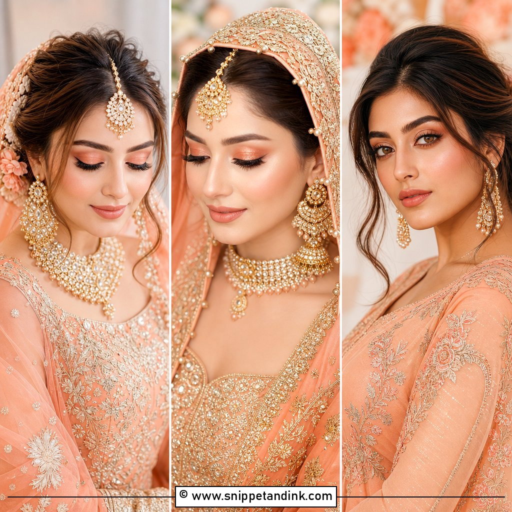 20 Peach Wedding Makeup Ideas for a Soft Bridal Glow